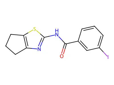 n-(5,6-Dihydro-4h-cyclopenta[d]thiazol-2-yl)-3-iodobenzamide structure