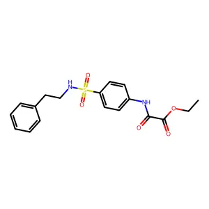 Ethyl oxo({4-[(2-phenylethyl)sulfamoyl]phenyl}amino)acetate structure