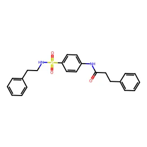 3-phenyl-N-{4-[(2-phenylethyl)sulfamoyl]phenyl}propanamide structure