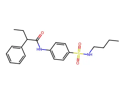 N-[4-(butylsulfamoyl)phenyl]-2-phenylbutanamide structure