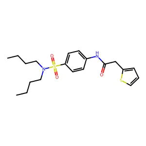 N-[4-(dibutylsulfamoyl)phenyl]-2-thiophen-2-ylacetamide structure