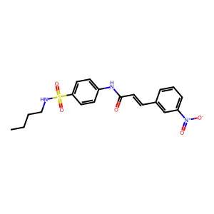 (E)-N-[4-(butylsulfamoyl)phenyl]-3-(3-nitrophenyl)prop-2-enamide structure