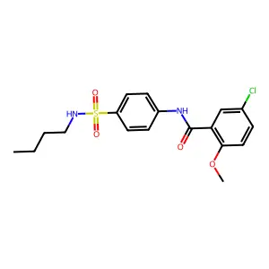 N-[4-(butylsulfamoyl)phenyl]-5-chloro-2-methoxybenzamide structure