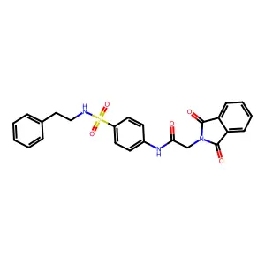 2-(1,3-Dioxoisoindolin-2-yl)-N-(4-(N-phenethylsulfamoyl)phenyl)acetamide structure