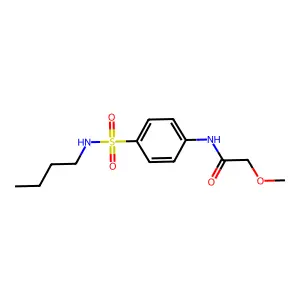 N-[4-(butylsulfamoyl)phenyl]-2-methoxyacetamide structure