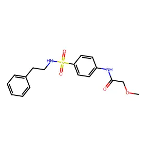2-methoxy-N-{4-[(2-phenylethyl)sulfamoyl]phenyl}acetamide structure