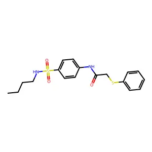 N-[4-(butylsulfamoyl)phenyl]-2-phenylsulfanylacetamide structure