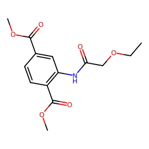 Dimethyl 2-[(ethoxyacetyl)amino]terephthalate structure