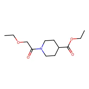 Ethyl 1-(2-ethoxyacetyl)piperidine-4-carboxylate structure
