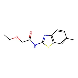 2-ethoxy-N-(6-methyl-1,3-benzothiazol-2-yl)acetamide structure