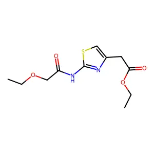 Ethyl {2-[(ethoxyacetyl)amino]-1,3-thiazol-4-yl}acetate structure