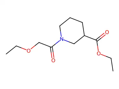 Ethyl 1-(ethoxyacetyl)-3-piperidinecarboxylate structure