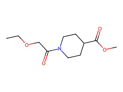Methyl 1-(2-ethoxyacetyl)piperidine-4-carboxylate structure