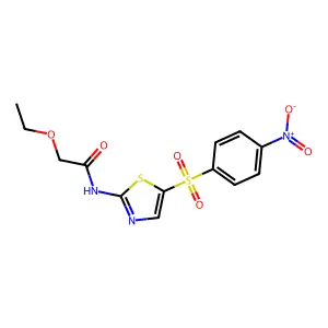 2-ethoxy-N-{5-[(4-nitrophenyl)sulfonyl]-1,3-thiazol-2-yl}acetamide structure