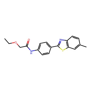 2-ethoxy-N-[4-(6-methyl-1,3-benzothiazol-2-yl)phenyl]acetamide structure