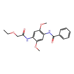 N-[4-[(2-ethoxyacetyl)amino]-2,5-dimethoxyphenyl]benzamide structure