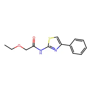 2-ethoxy-N-(4-phenyl-1,3-thiazol-2-yl)acetamide structure
