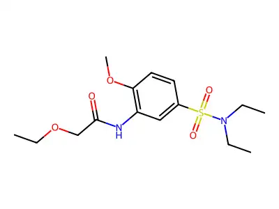N-[5-(diethylsulfamoyl)-2-methoxyphenyl]-2-ethoxyacetamide structure