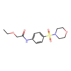 2-ethoxy-N-(4-morpholin-4-ylsulfonylphenyl)acetamide structure