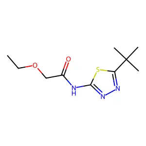 N-(5-tert-butyl-1,3,4-thiadiazol-2-yl)-2-ethoxyacetamide structure