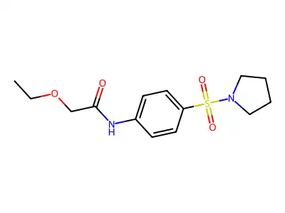2-ethoxy-N-(4-pyrrolidin-1-ylsulfonylphenyl)acetamide structure