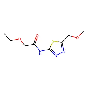 2-ethoxy-N-[5-(methoxymethyl)-1,3,4-thiadiazol-2-yl]acetamide structure