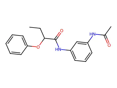 N-[3-(acetylamino)phenyl]-2-phenoxybutanamide structure