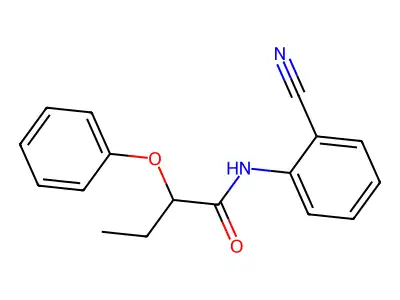 N-(2-cyanophenyl)-2-phenoxybutanamide structure