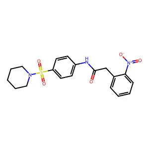 2-(2-nitrophenyl)-N-(4-piperidin-1-ylsulfonylphenyl)acetamide structure