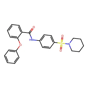 2-phenoxy-N-(4-piperidin-1-ylsulfonylphenyl)benzamide structure