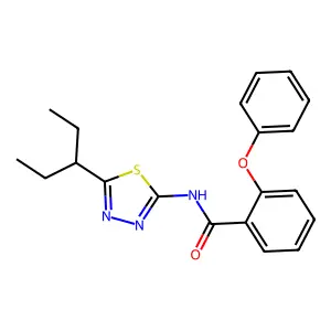 N-(5-pentan-3-yl-1,3,4-thiadiazol-2-yl)-2-phenoxybenzamide structure
