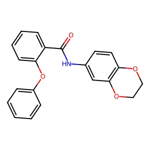 N-(2,3-dihydro-1,4-benzodioxin-6-yl)-2-phenoxybenzamide structure