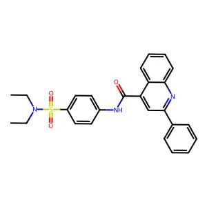 N-[4-(diethylsulfamoyl)phenyl]-2-phenylquinoline-4-carboxamide structure