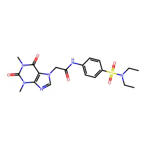 N-[4-(diethylsulfamoyl)phenyl]-2-(1,3-dimethyl-2,6-dioxopurin-7-yl)acetamide structure