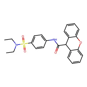 N-[4-(diethylsulfamoyl)phenyl]-9H-xanthene-9-carboxamide structure