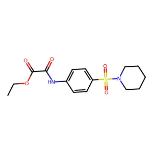 Ethyl oxo{[4-(piperidin-1-ylsulfonyl)phenyl]amino}acetate structure
