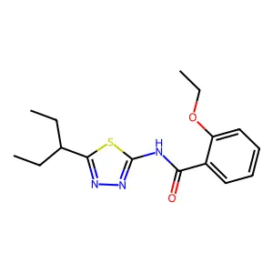 2-ethoxy-N-(5-pentan-3-yl-1,3,4-thiadiazol-2-yl)benzamide structure