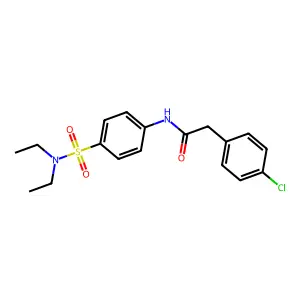 2-(4-chlorophenyl)-N-[4-(diethylsulfamoyl)phenyl]acetamide structure