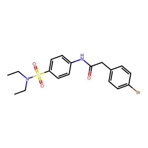 2-(4-bromophenyl)-N-[4-(diethylsulfamoyl)phenyl]acetamide structure