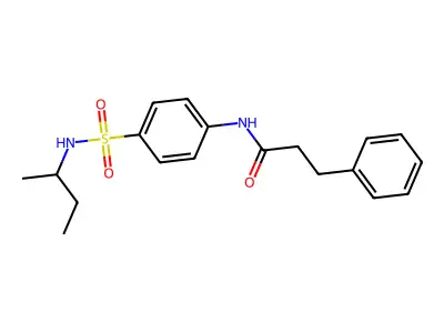 N-[4-(butan-2-ylsulfamoyl)phenyl]-3-phenylpropanamide structure