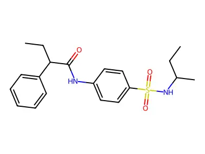 N-[4-(butan-2-ylsulfamoyl)phenyl]-2-phenylbutanamide structure