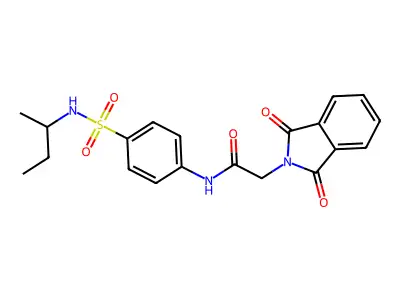 N-[4-(butan-2-ylsulfamoyl)phenyl]-2-(1,3-dioxoisoindol-2-yl)acetamide structure
