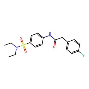 N-[4-(diethylsulfamoyl)phenyl]-2-(4-fluorophenyl)acetamide structure
