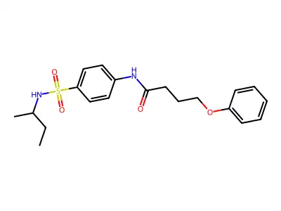 N-[4-(butan-2-ylsulfamoyl)phenyl]-4-phenoxybutanamide structure