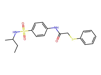 N-[4-(butan-2-ylsulfamoyl)phenyl]-2-phenylsulfanylacetamide structure