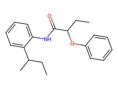 N-(2-butan-2-ylphenyl)-2-phenoxybutanamide structure