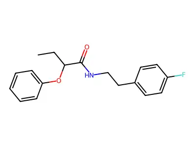 N-[2-(4-fluorophenyl)ethyl]-2-phenoxybutanamide structure