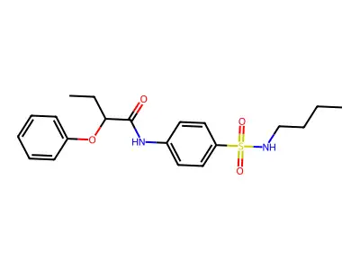 N-[4-(butylsulfamoyl)phenyl]-2-phenoxybutanamide structure