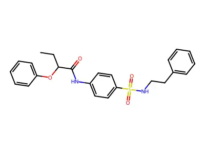 2-phenoxy-N-{4-[(2-phenylethyl)sulfamoyl]phenyl}butanamide structure