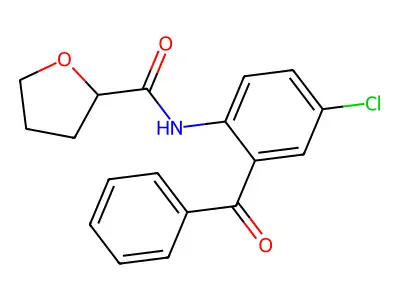 N-(2-benzoyl-4-chlorophenyl)oxolane-2-carboxamide structure